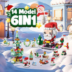 Christmas Advent Calendar – 6-in-1 Santa & Tree Building Blocks