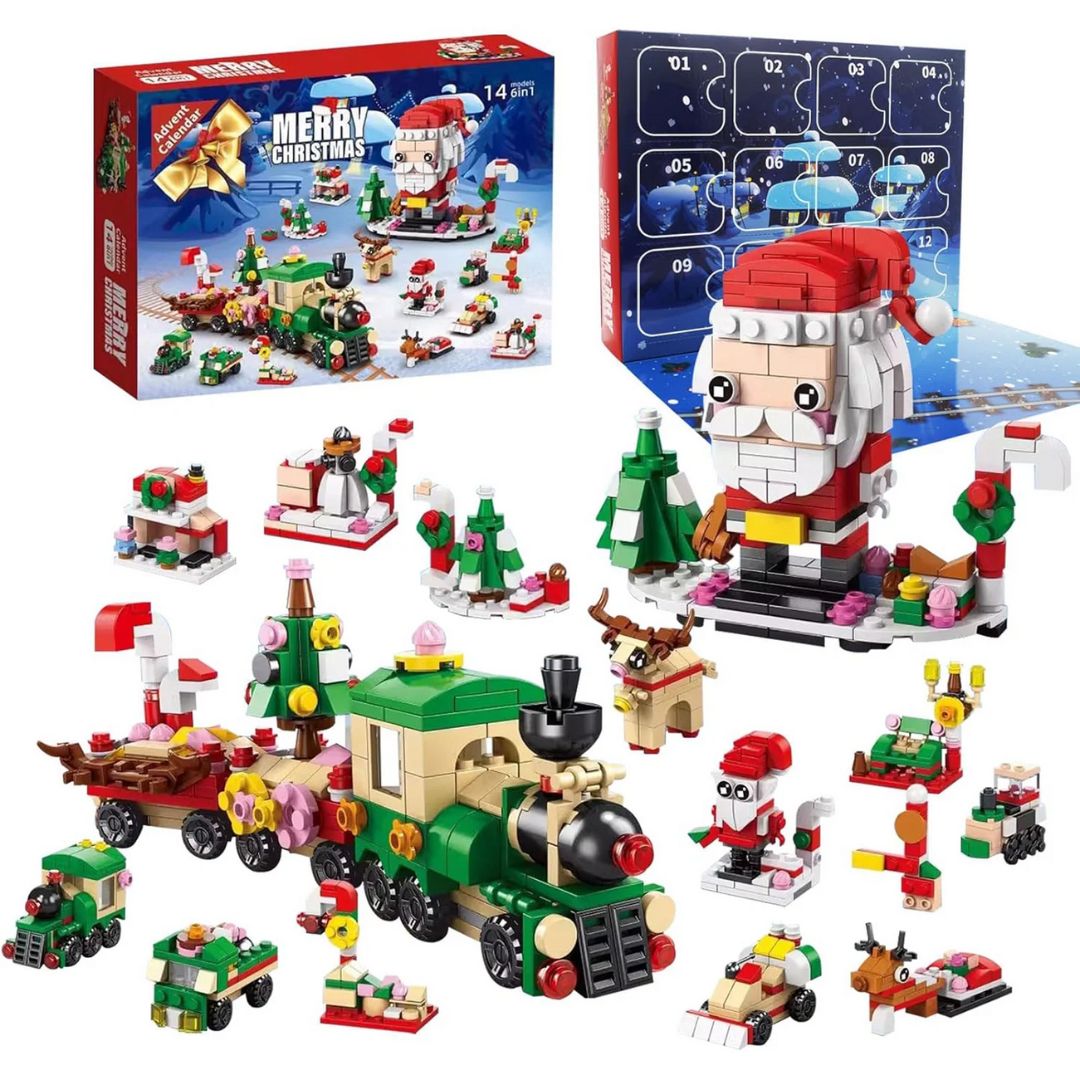 Christmas Advent Calendar – 6-in-1 Santa & Tree Building Blocks