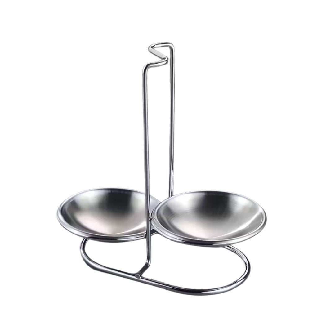 Stainless Steel Double Round Soup Spoon Rack