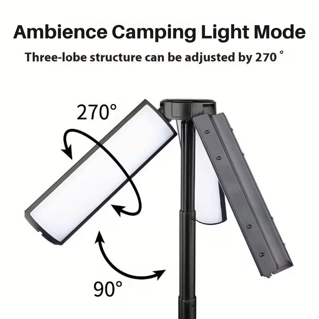 2-in-1 LED Camping Light with High Brightness Flashlight
