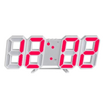 Modern LED Wall Clock with 3D Display and Nightlight
