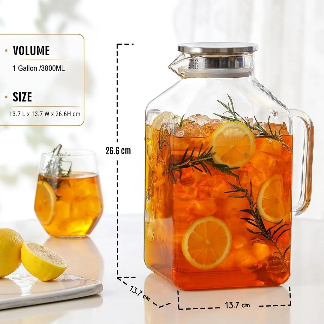 Square Glass Pitcher