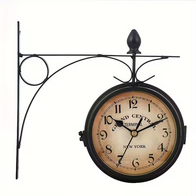 European-Style Double-Sided Wall Clock