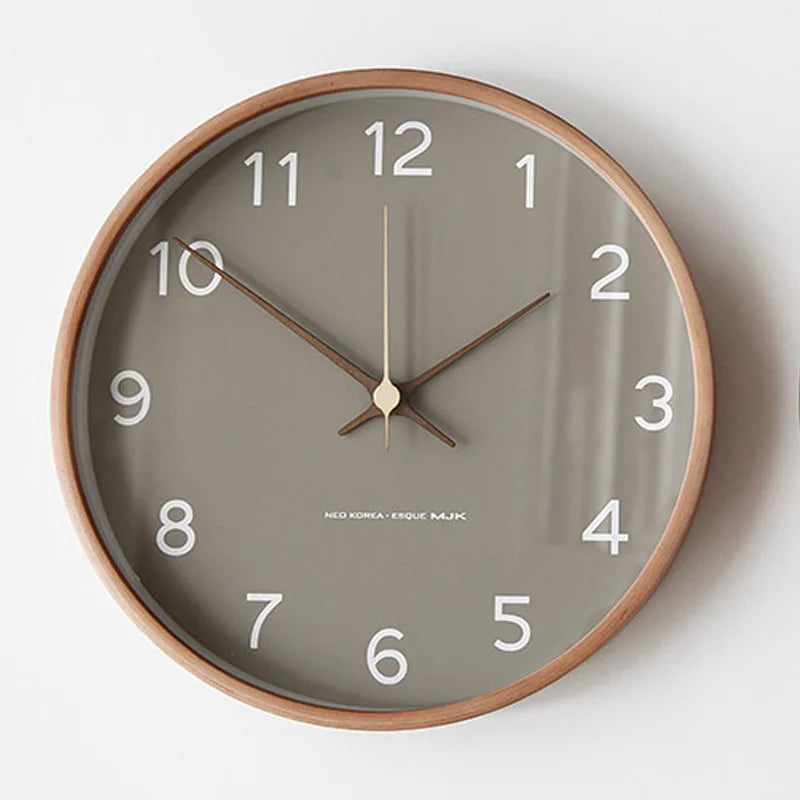 Silent Modern Round Wall Clock for Living Room