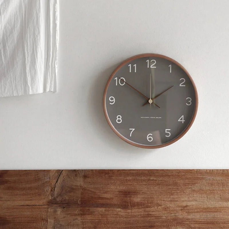 Silent Modern Round Wall Clock for Living Room
