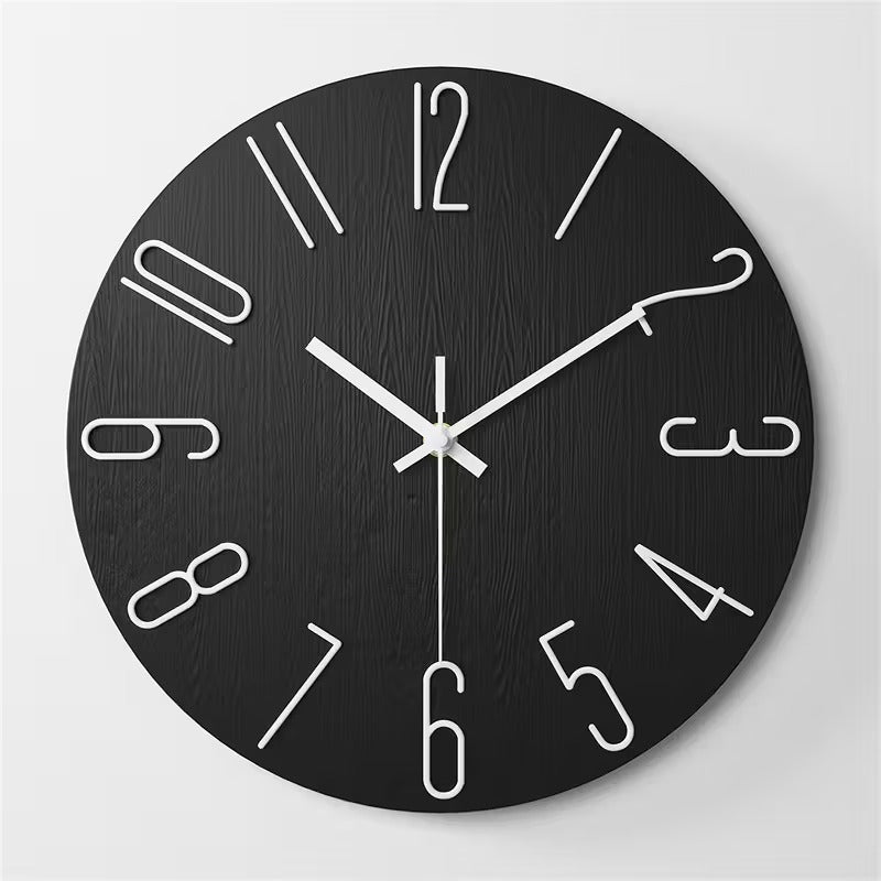 Rustic Nordic Wall Clock