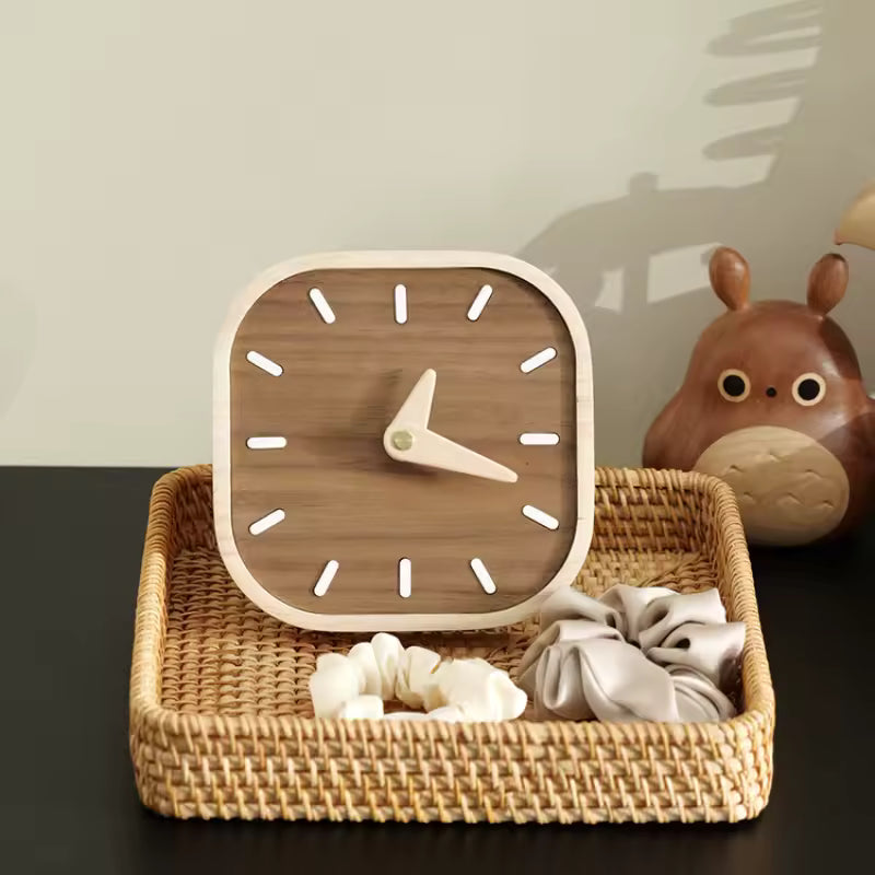 Silent Wooden Table Clock
