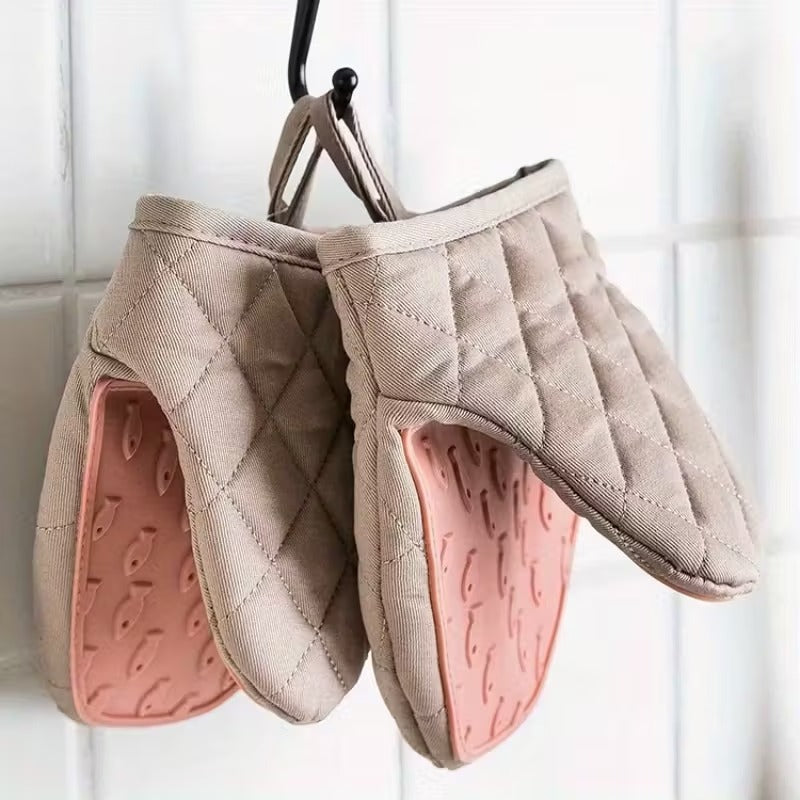 2pcs Quilted Silicone Pot Holders