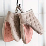 2pcs Quilted Silicone Pot Holders