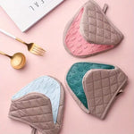 2pcs Quilted Silicone Pot Holders