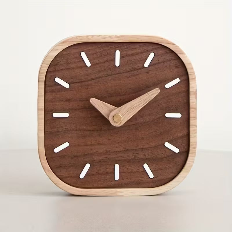 Silent Wooden Table Clock