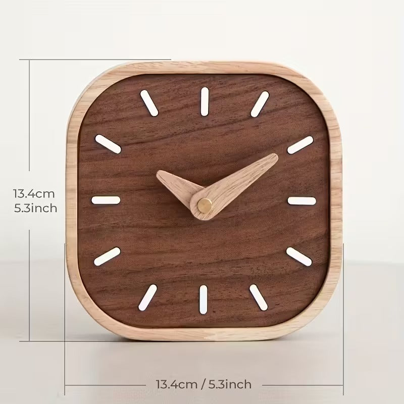 Silent Wooden Table Clock