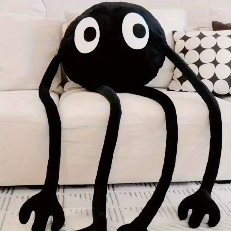 Black Big-Eyed Long-Legged Plush Doll