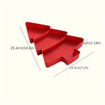 Christmas Tree-Shaped Plastic Serving Tray