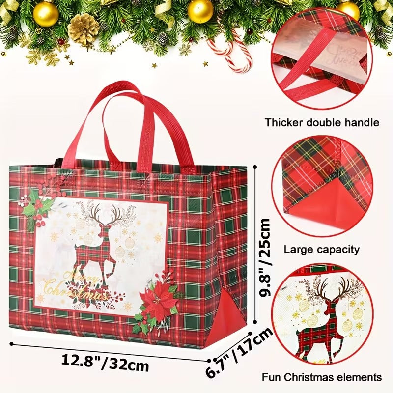 Festive Christmas Gift Bags with Handle