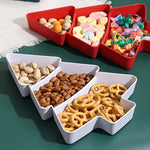 Christmas Tree-Shaped Plastic Serving Tray
