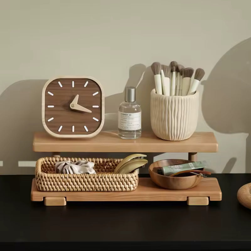Silent Wooden Table Clock