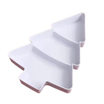 Christmas Tree-Shaped Plastic Serving Tray