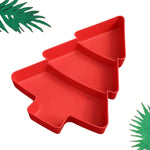 Christmas Tree-Shaped Plastic Serving Tray