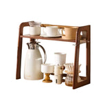 Natural Bamboo 2-Tier Countertop Shelf