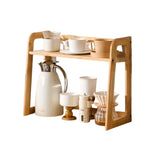 Natural Bamboo 2-Tier Countertop Shelf