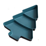 Christmas Tree-Shaped Plastic Serving Tray