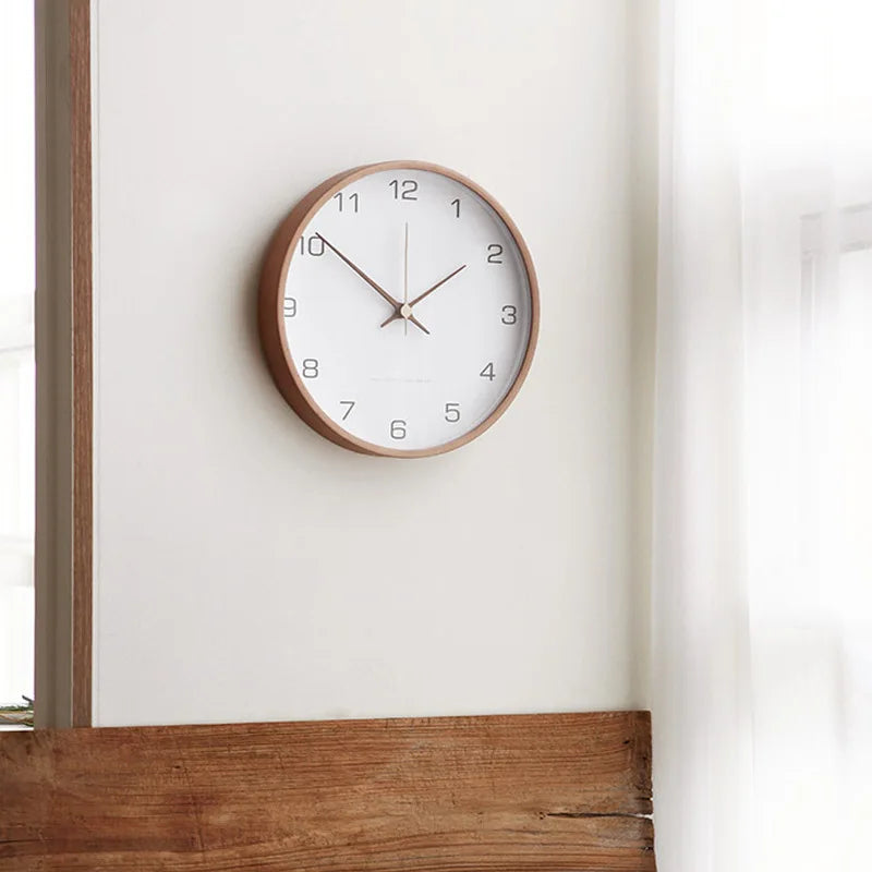 Silent Modern Round Wall Clock for Living Room - Vorem