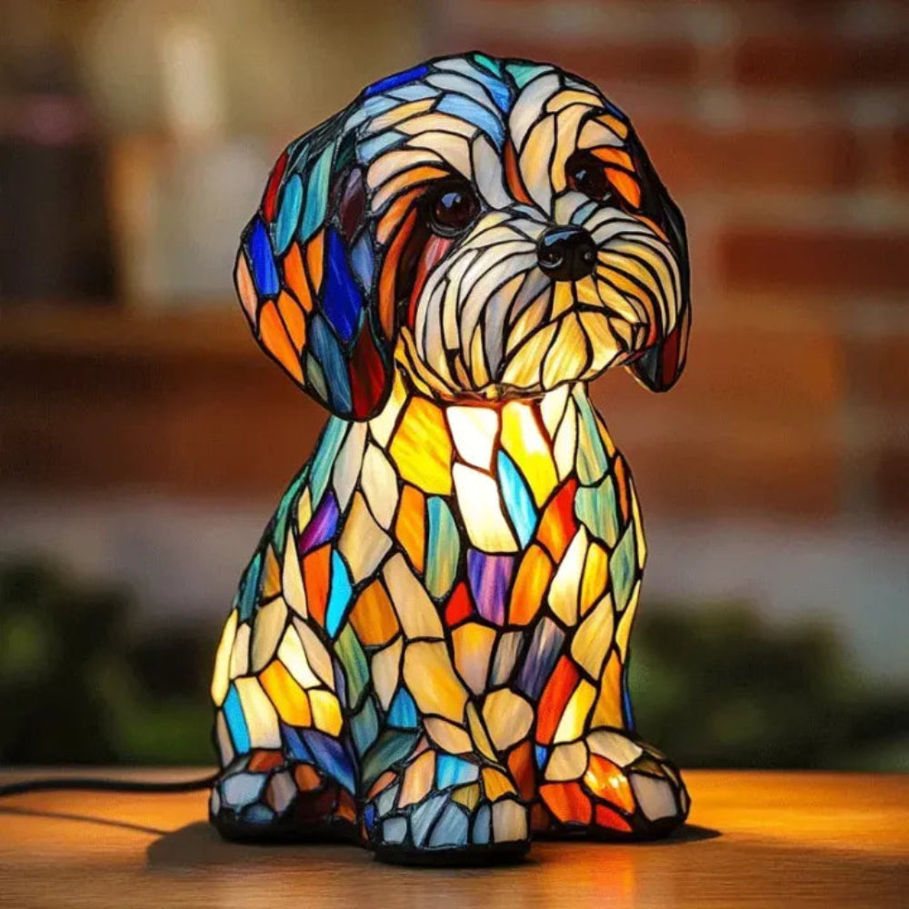 Vibrant Dog Shaped Table Lamp