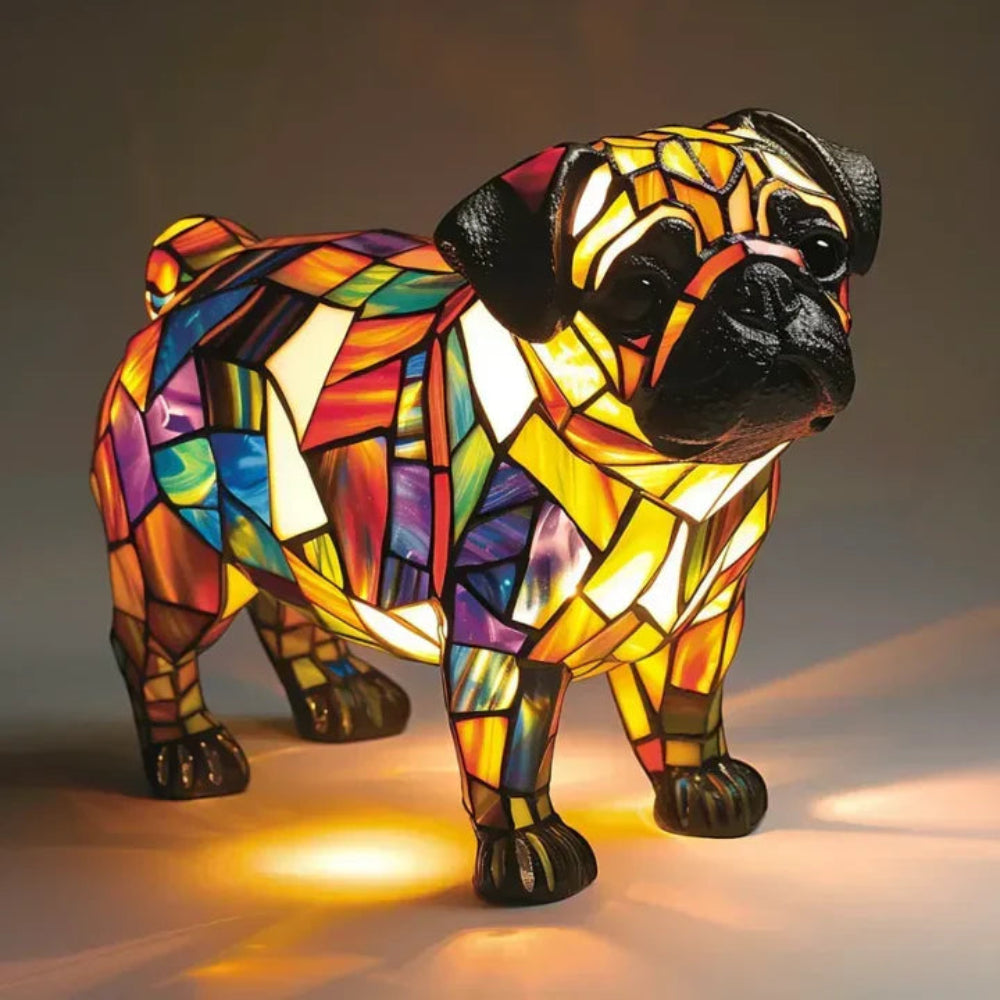 Vibrant Dog Shaped Table Lamp