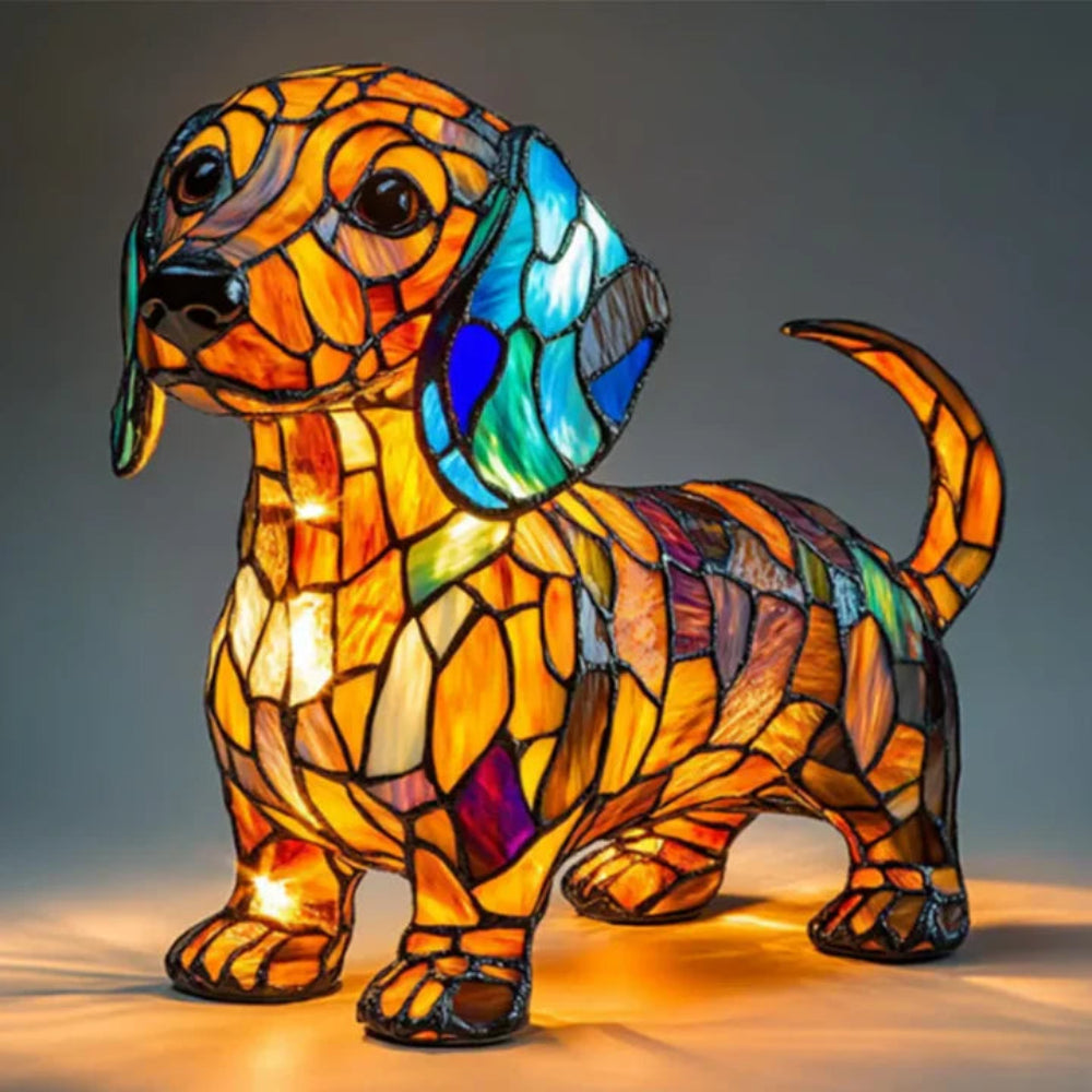 Vibrant Dog Shaped Table Lamp