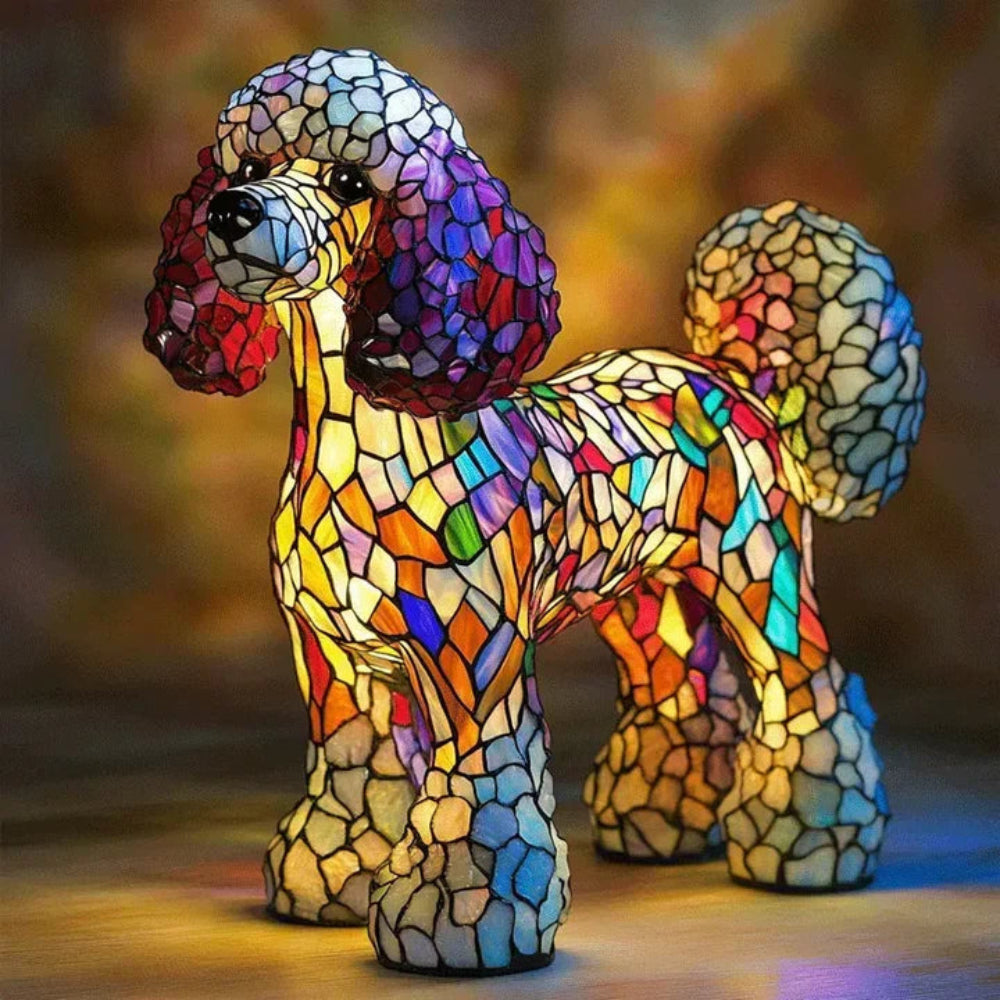 Vibrant Dog Shaped Table Lamp