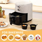 3pcs Black Silicone Non-Stick Air Fryer Baking Pans