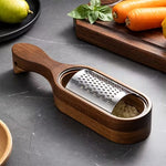 Wood Handle Stainless Steel Cheese Grater
