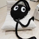 Black Big-Eyed Long-Legged Plush Doll