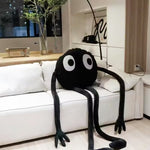Black Big-Eyed Long-Legged Plush Doll