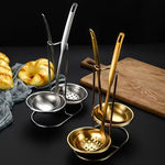 Stainless Steel Double Round Soup Spoon Rack