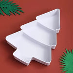 Christmas Tree-Shaped Plastic Serving Tray