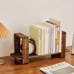 Adjustable Wooden Desktop Storage Rack & Bookshelf