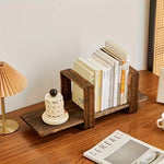 Adjustable Wooden Desktop Storage Rack & Bookshelf