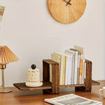 Adjustable Wooden Desktop Storage Rack & Bookshelf