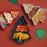 Christmas Tree-Shaped Plastic Serving Tray