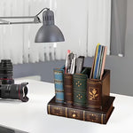 Vintage European Wooden Pen Holder