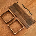 Adjustable Wooden Desktop Storage Rack & Bookshelf