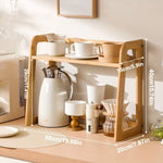 Natural Bamboo 2-Tier Countertop Shelf