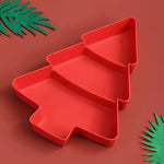 Christmas Tree-Shaped Plastic Serving Tray