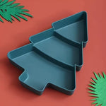 Christmas Tree-Shaped Plastic Serving Tray