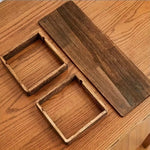 Adjustable Wooden Desktop Storage Rack & Bookshelf