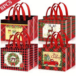 Festive Christmas Gift Bags with Handle