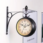 European-Style Double-Sided Wall Clock