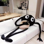 Black Big-Eyed Long-Legged Plush Doll
